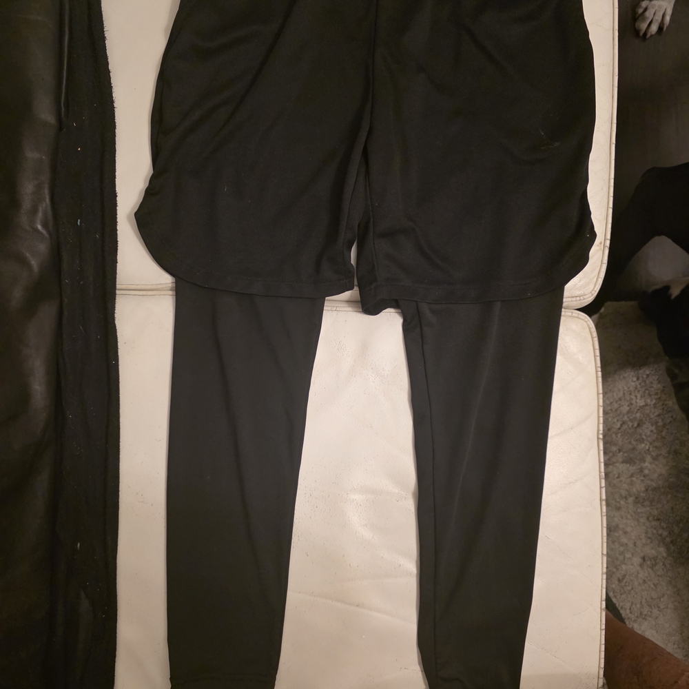 Black Athletic Shorts with Leggings
